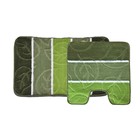 Набор ковриков для ванной «Листопад», 2 шт: 50 х 80 см, 55 х 55 см, цвет зелёный - фото 7220390