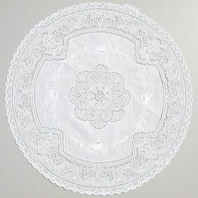 Набор салфеток «Ажурная», круг 40 см, цвет рулон 50 шт, цвет белый
