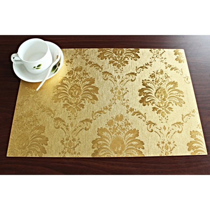 Клеенка для стола &quot;Table Mat&quot; Metallic, золото, 80 см, рулон 20 п.м., TD 144-А003