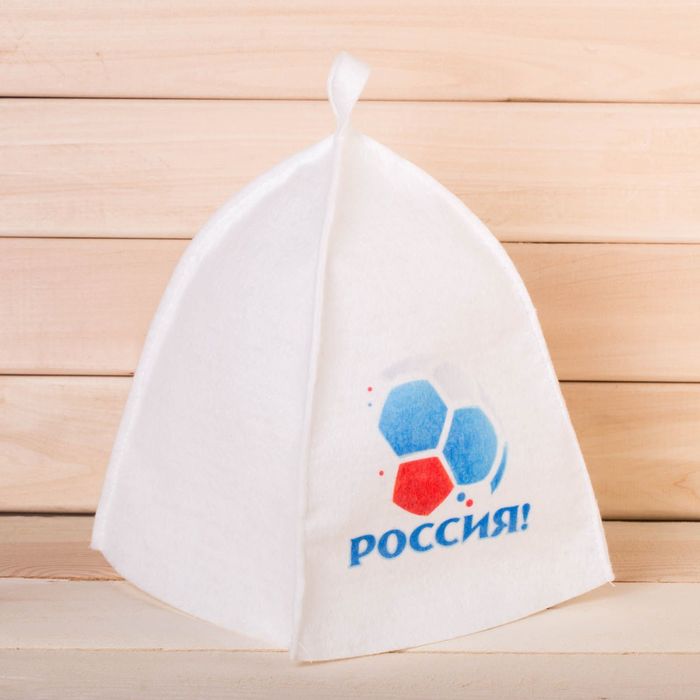 Шапка банная с принтом &quot;Россия&quot;