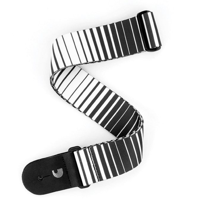 Ремень для гитары Planet Waves P20S1508 Rock  рисунок «Optical Stripes», белый