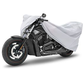 Чехол-тент для мотоциклов и скутеров 229х99х124 см (L), серебряный