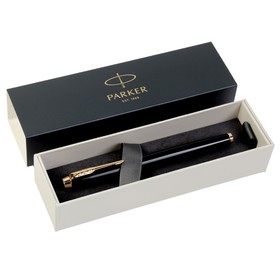 Ручка роллер Parker IM Core Black GT F, корпус пластиковый чёрный/глянцевый/золотой, чёрные чернила