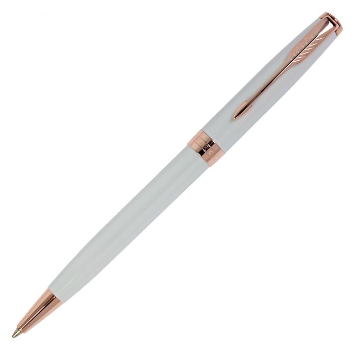 Ручка шариковая Parker Sonnet Premium Pearl PGT M, корпус жемчужно-белый глянцевый/ золото, чёрные чернила (1931555)