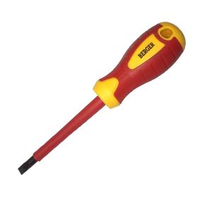 Отвёртка шлицевая BERGER, SL2.5 х 75 мм, диэлектрическая до 1000 В 2801607