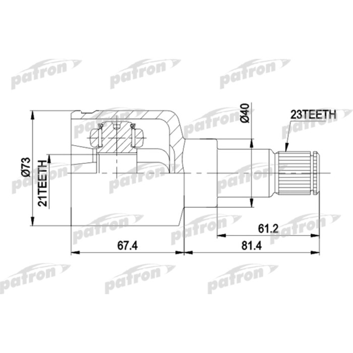 Шрус внутренний Patron PCV5023