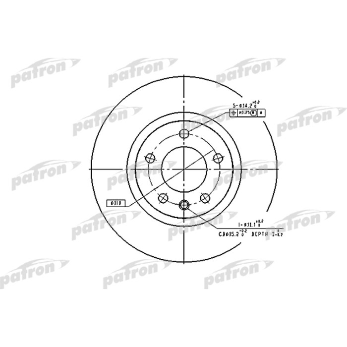 Диск тормозной Patron PBD2720