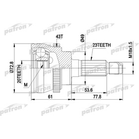 Шрус наружный Patron PCV1394 2783508