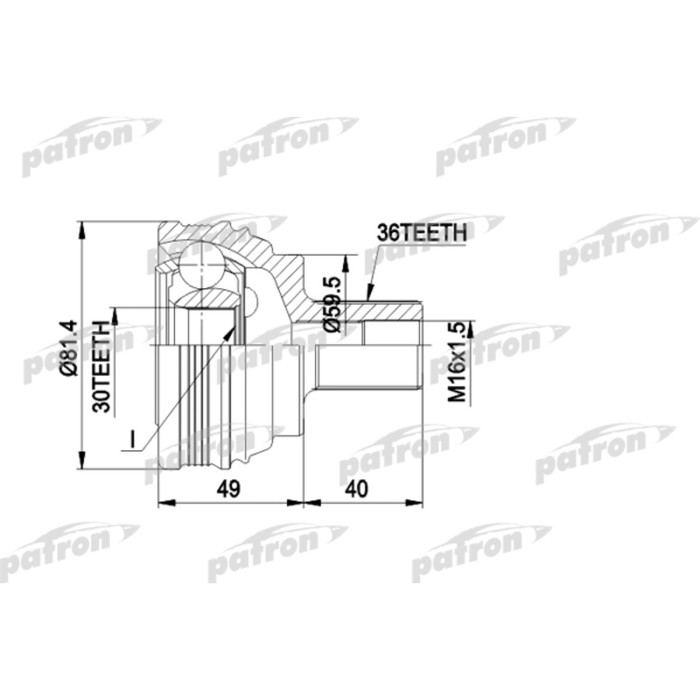 Шрус наружный Patron PCV1465