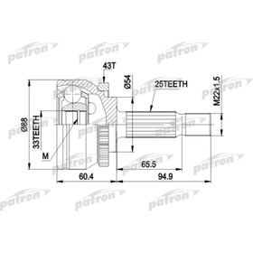 Шрус наружный Patron PCV3416 2783521