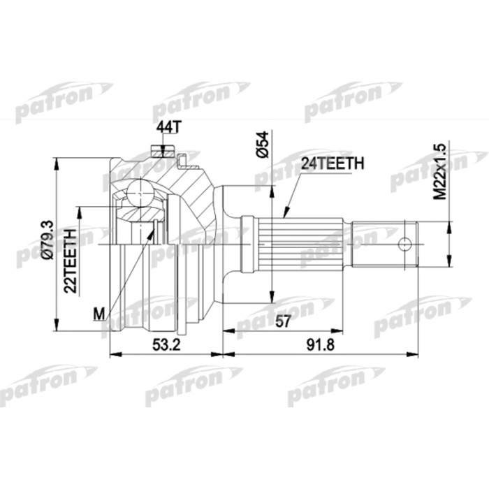 Шрус наружный Patron PCV1159