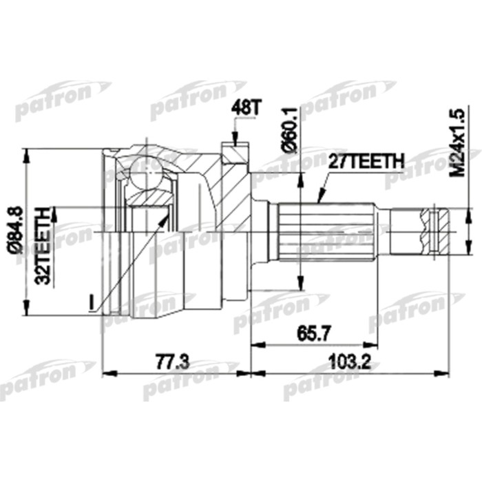 Шрус наружный Patron PCV9102