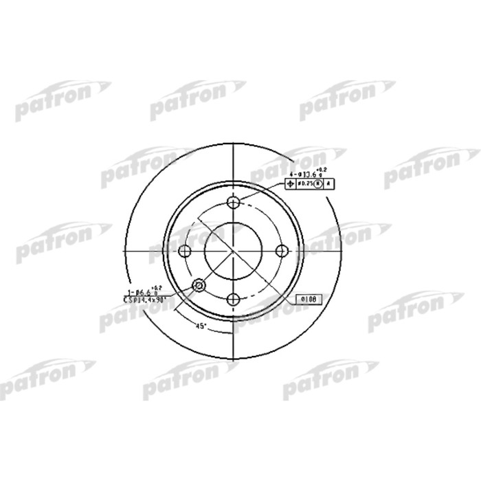 Диск тормозной Patron PBD1650