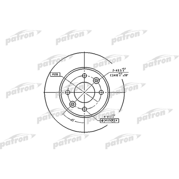 Диск тормозной Patron PBD1013