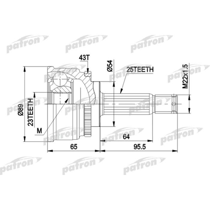 Шрус наружный Patron PCV1491