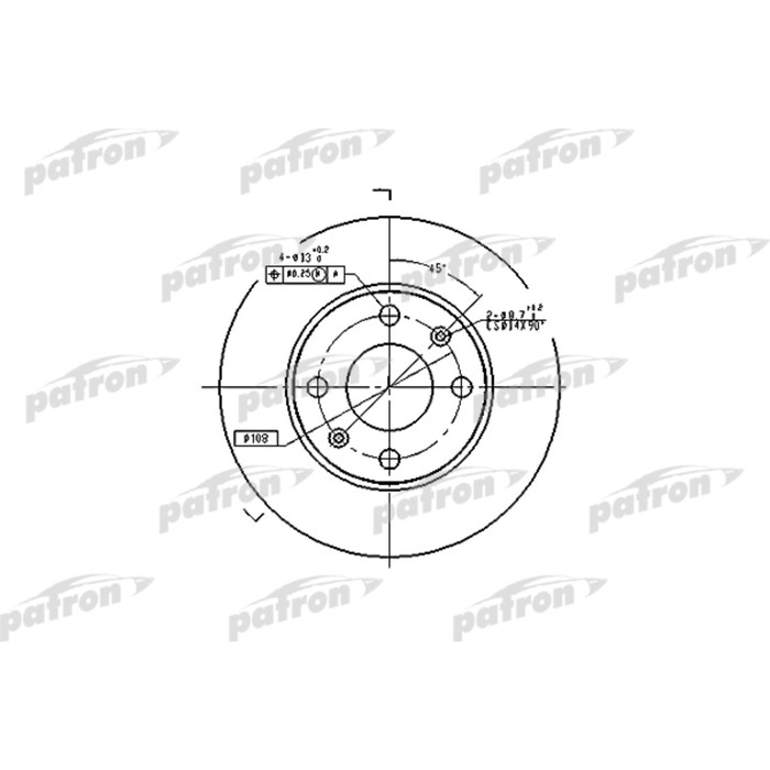 Диск тормозной Patron PBD1217