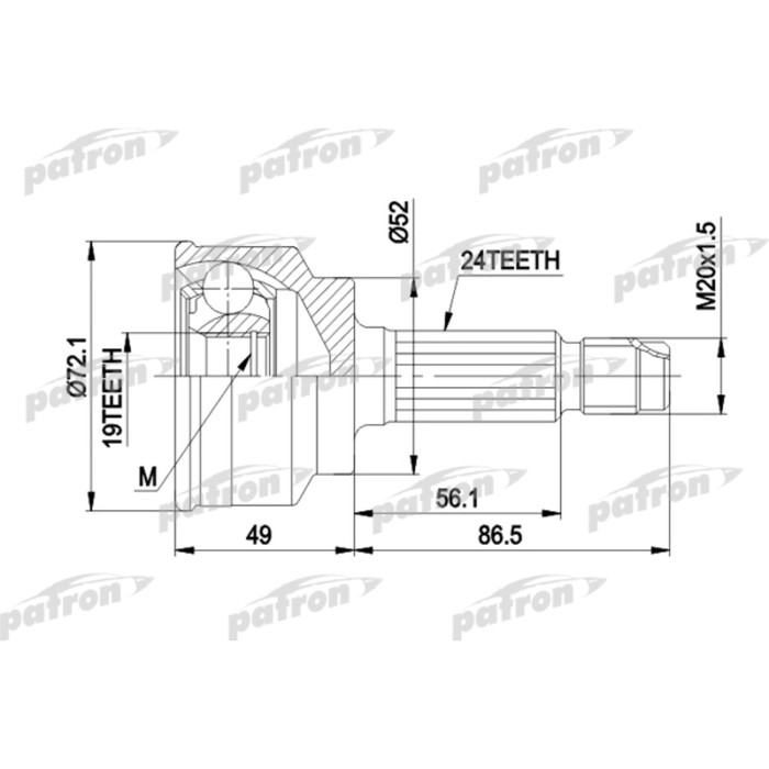 Шрус наружный Patron PCV1171