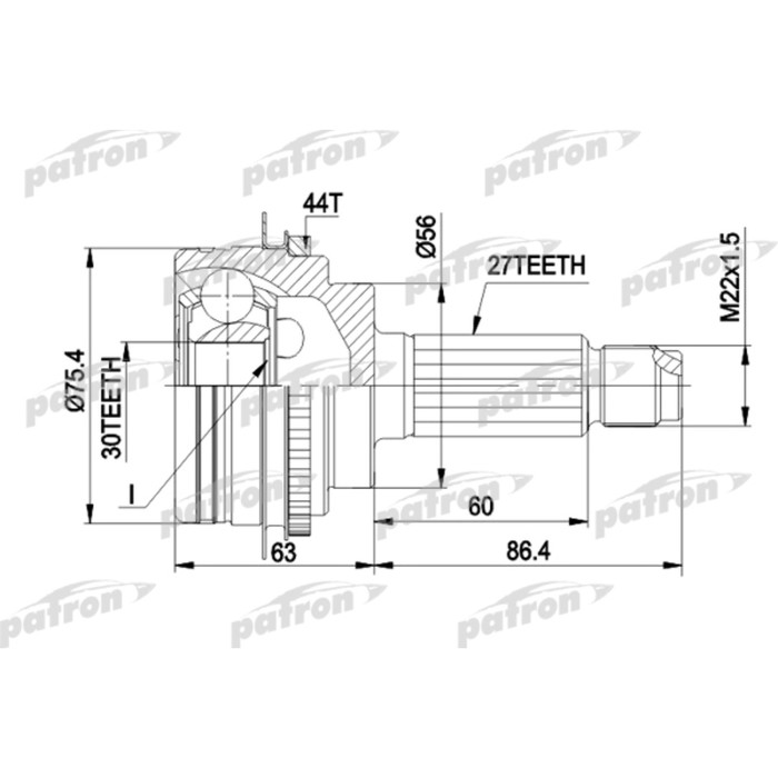 Шрус наружный Patron PCV1084