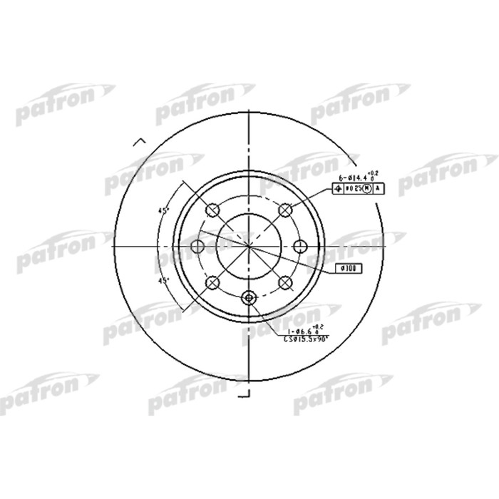 Диск тормозной Patron PBD1609