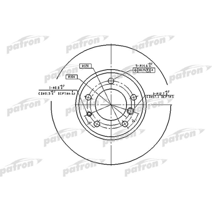 Диск тормозной Patron PBD2556