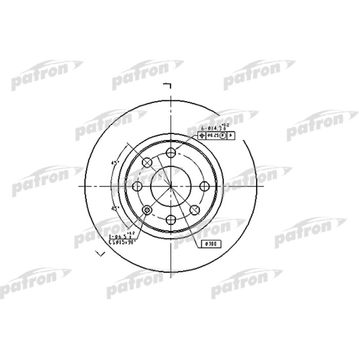 Диск тормозной Patron PBD1625