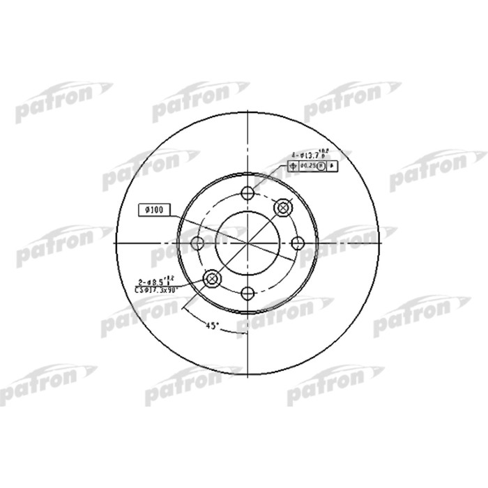 Диск тормозной Patron PBD1032