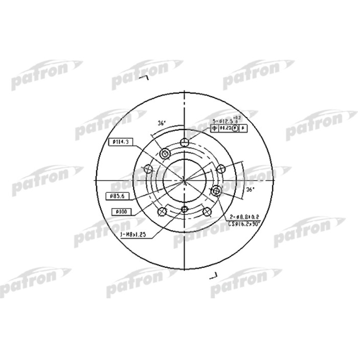 Диск тормозной Patron PBD2571