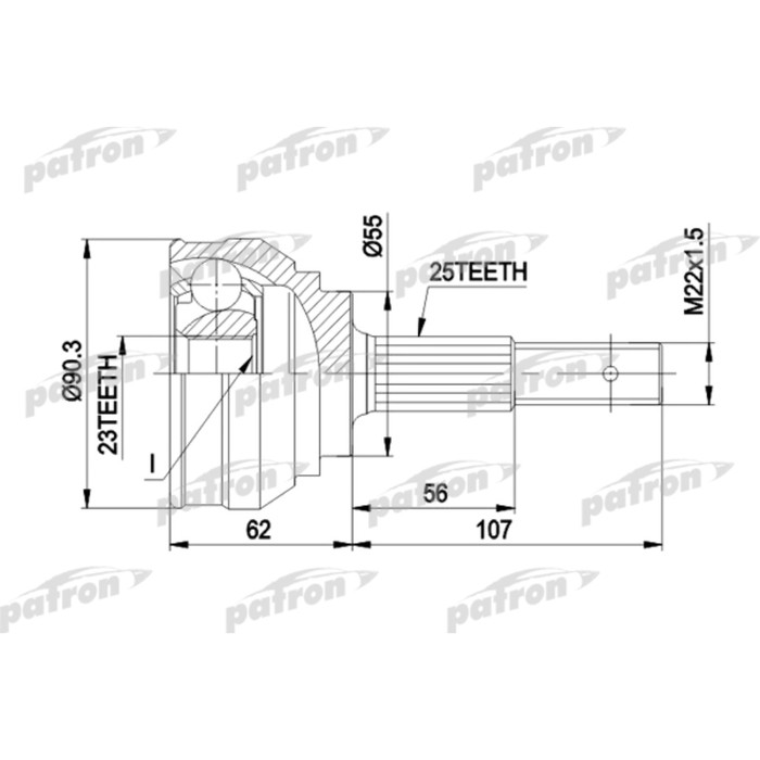 Шрус наружный Patron PCV1248