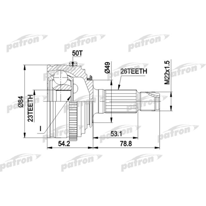 Шрус наружный Patron PCV1220