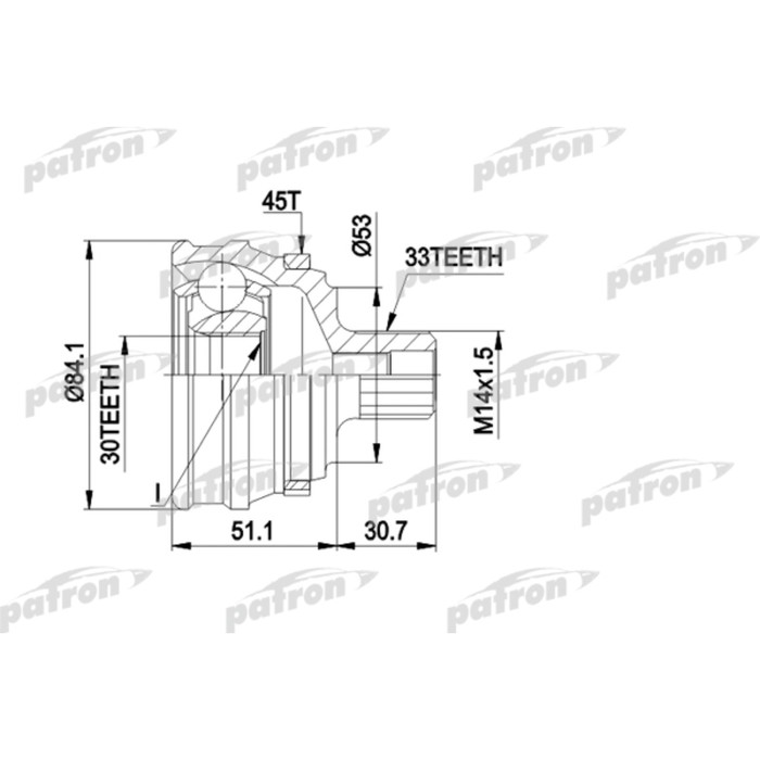 Шрус наружный Patron PCV1122