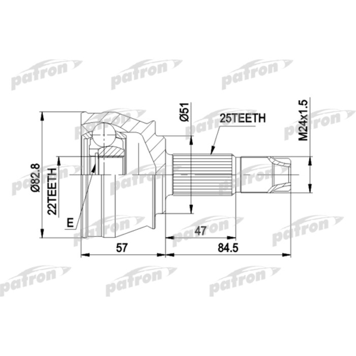 Шрус наружный Patron PCV1306