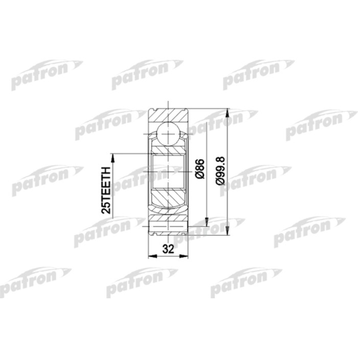 Шрус внутренний Patron PCV3020