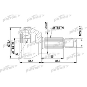 Шрус наружный Patron PCV3385 2780240