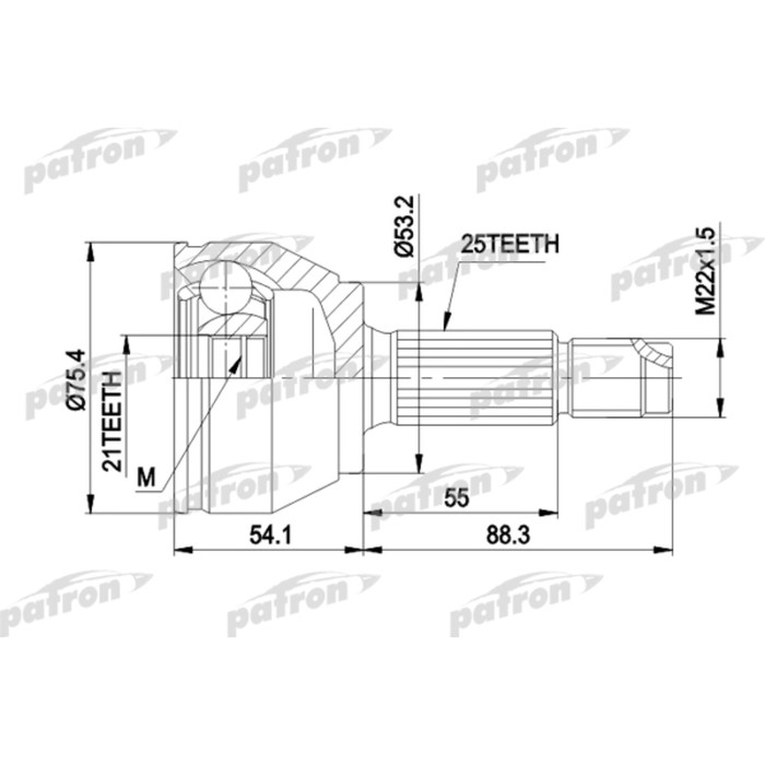 Шрус наружный Patron PCV3385