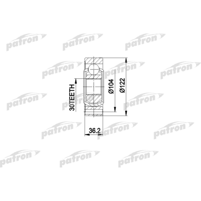 Шрус внутренний Patron PCV3540