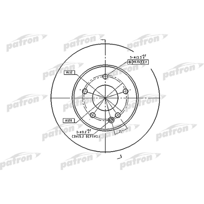 Диск тормозной Patron PBD2654