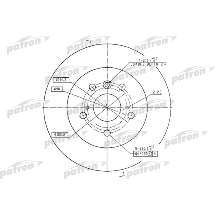 Диск тормозной Patron PBD7005