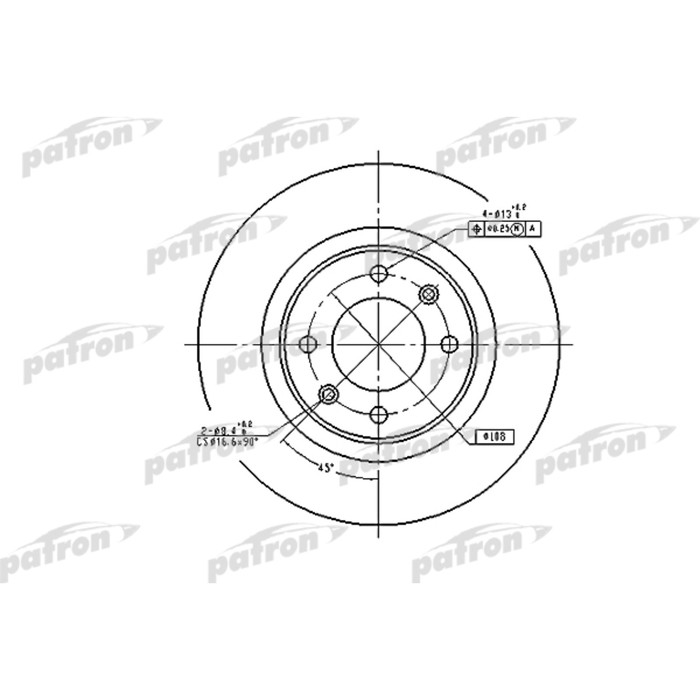 Диск тормозной Patron PBD4215