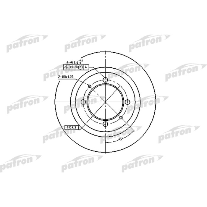 Диск тормозной Patron PBD2784