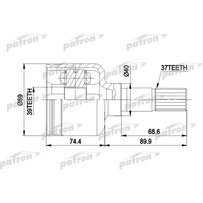 Шрус внутренний Patron PCV5015