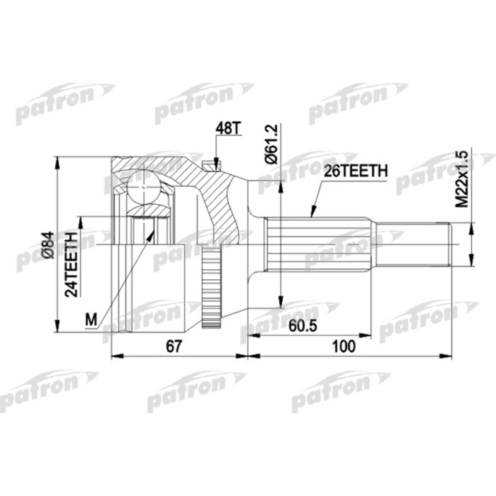 Шрус наружный Patron PCV9791