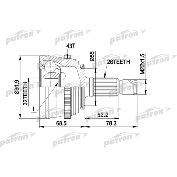 Шрус наружный Patron PCV1399