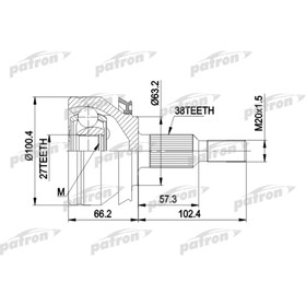 Шрус наружный Patron PCV4032 2780279