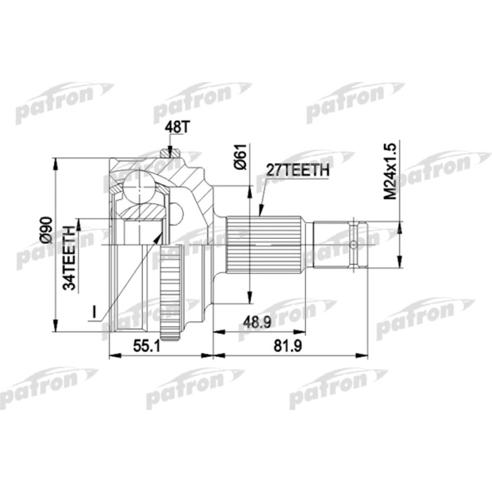 Шрус наружный Patron PCV1222