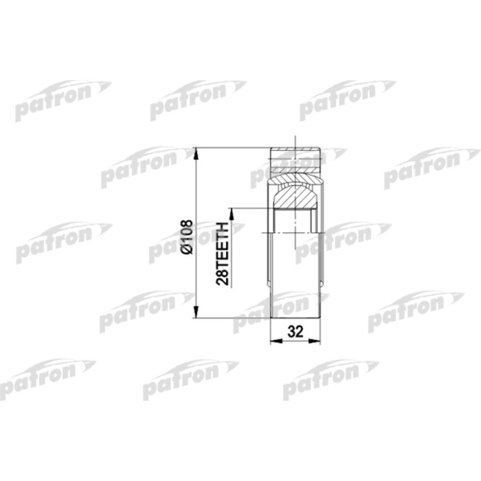 Шрус внутренний Patron PCV3016