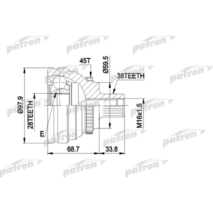 Шрус наружный Patron PCV1277