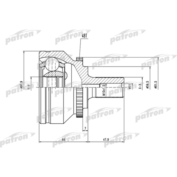 Шрус наружный Patron PCV1538