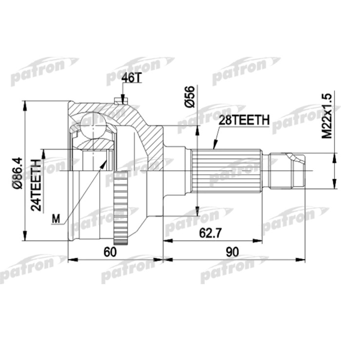 Шрус наружный Patron PCV3295