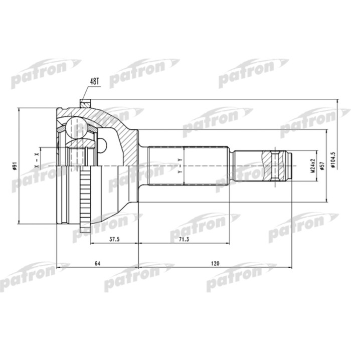 Шрус наружный Patron PCV4413