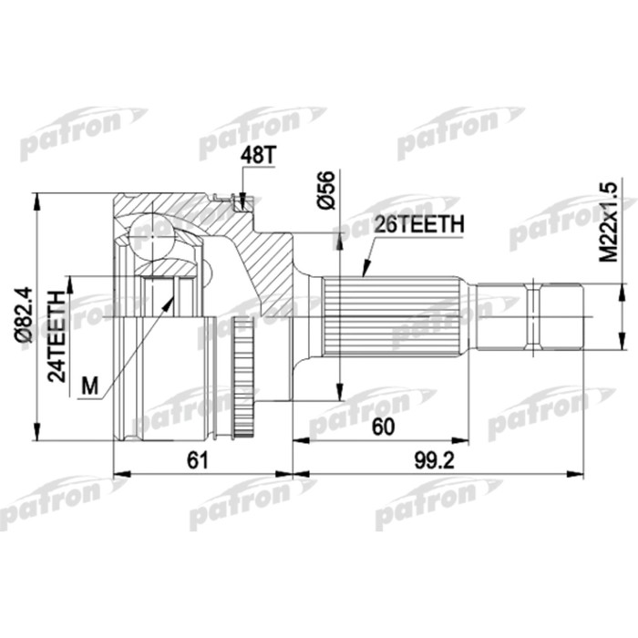 Шрус наружный Patron PCV3445